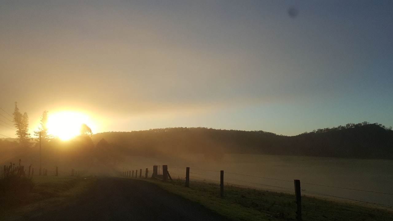 Sunrise on farm