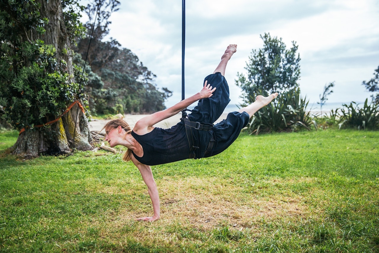 Chloe Loftus (bungee-assisted dance image)