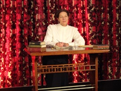 EGLANTYNE Anne Chamberlain as Eglantyne Jebb Govt House (desk) high res