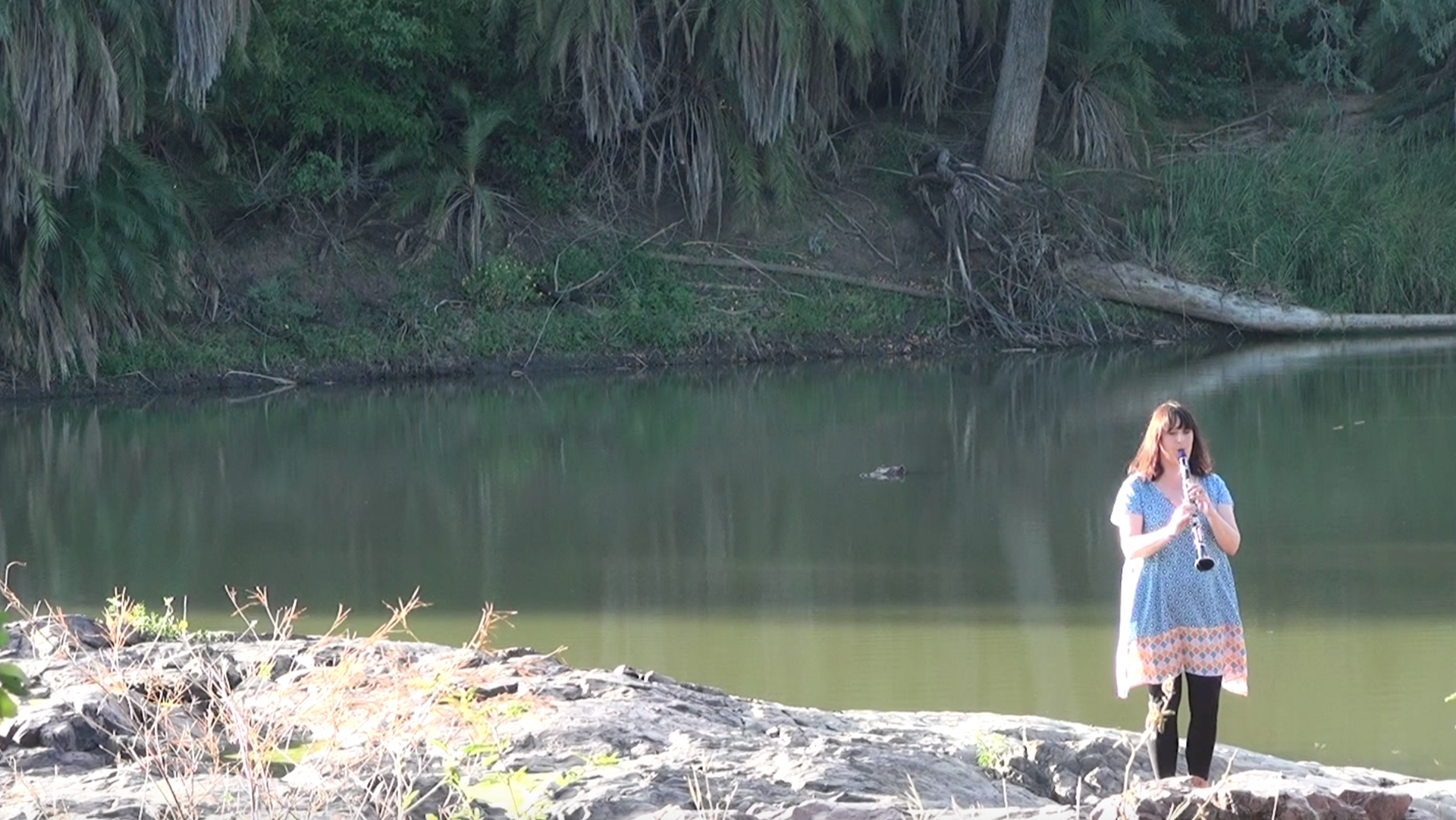 Performing with Hippos at Mabolel Rock, South Africa